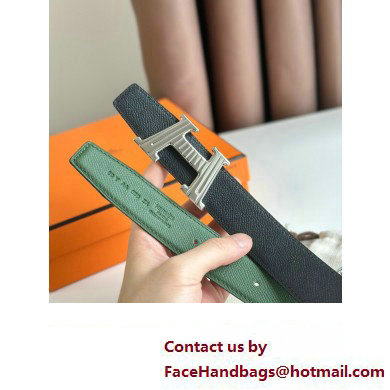 Hermes H Take Off belt buckle  &  Reversible leather strap 32 mm 16 2023